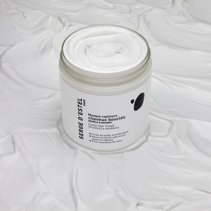 Cheveux Bouclés - Masque Démêlant et Nourissant pour Cheveux Bouclés