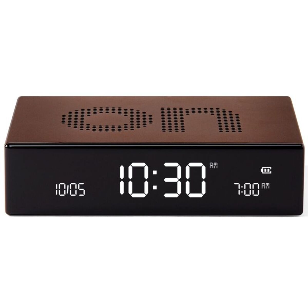 Réveil LEXON Flip Premium Rechargeable Bronze