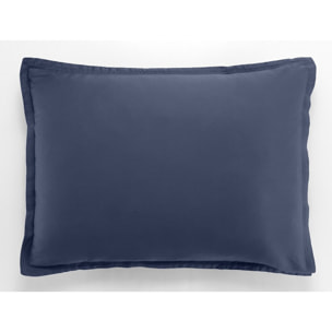 Paire de Taies D'oreiller 1pcs 100% Satin De Coton 105 Fils Bleu Marine