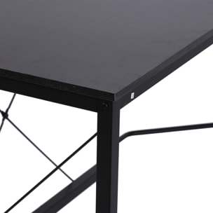 Mesa de Ordenador PC Esquinera de Forma L 150x150x76cm Negro