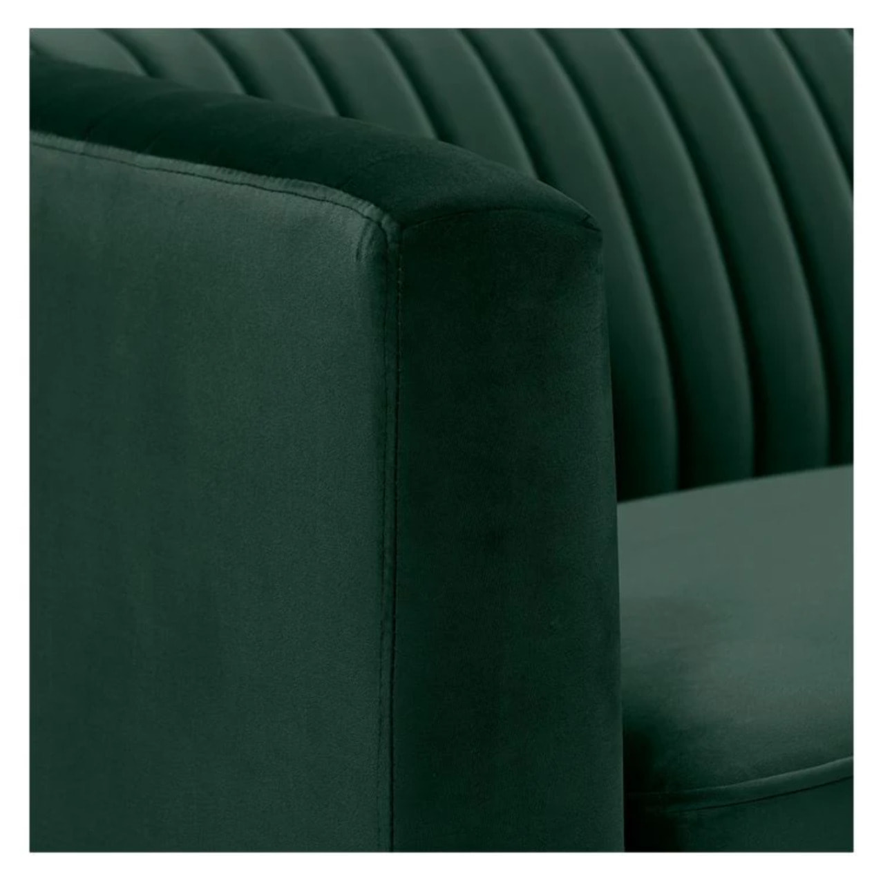 Canapé 3 places en velours vert foncé - Gatsby