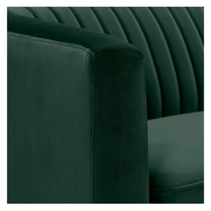 Canapé 3 places en velours vert foncé - Gatsby