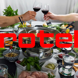 Appareil à fondue chinoise 2 compartiments avec fourchettes et passoires Rotel