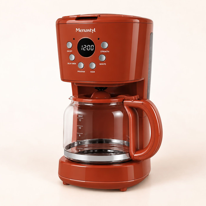 Cafetière electrique 1,5L brique RETRO