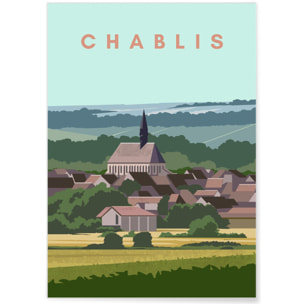 Affiche ville Chablis