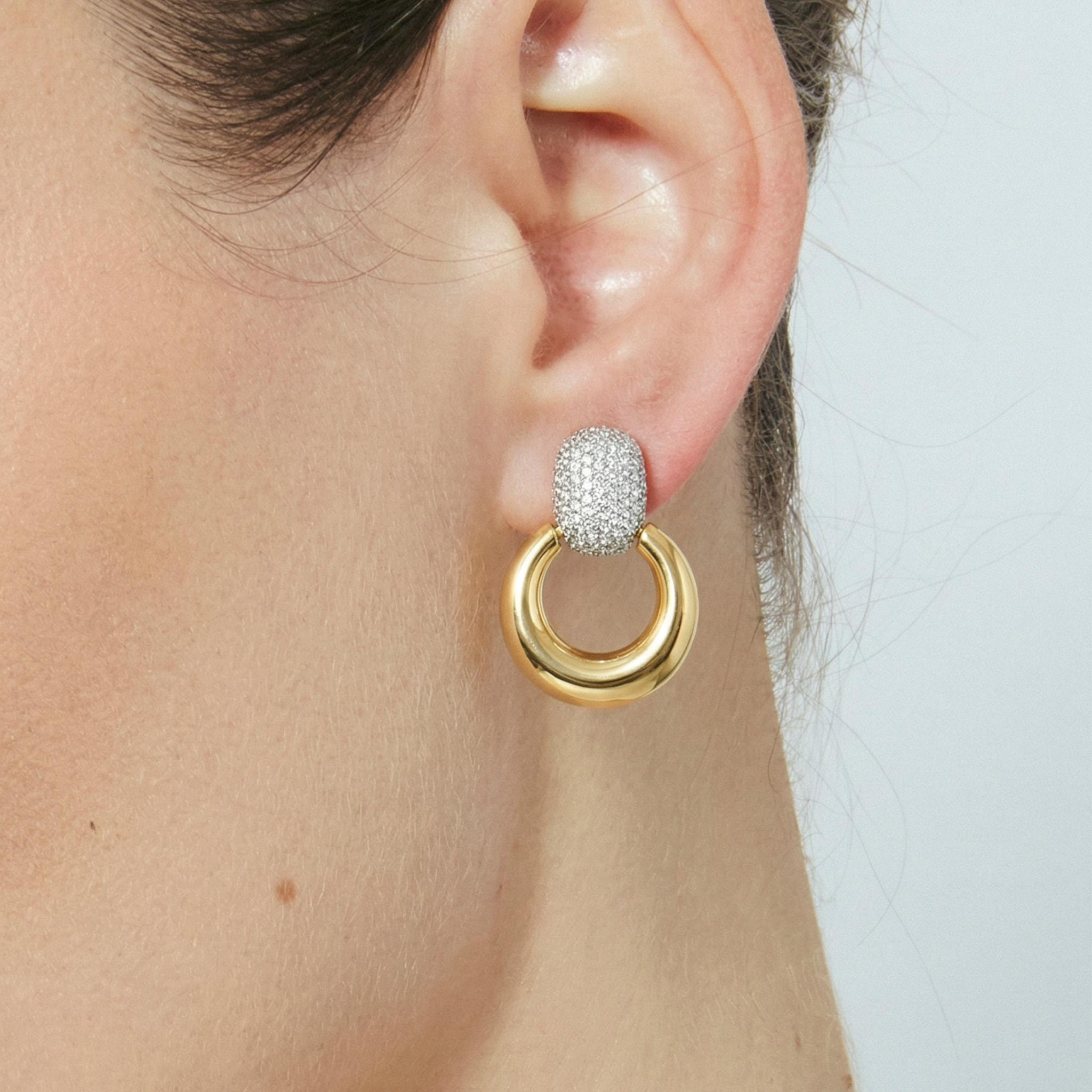 Pendientes Cymui acabado oro amarillo 18k