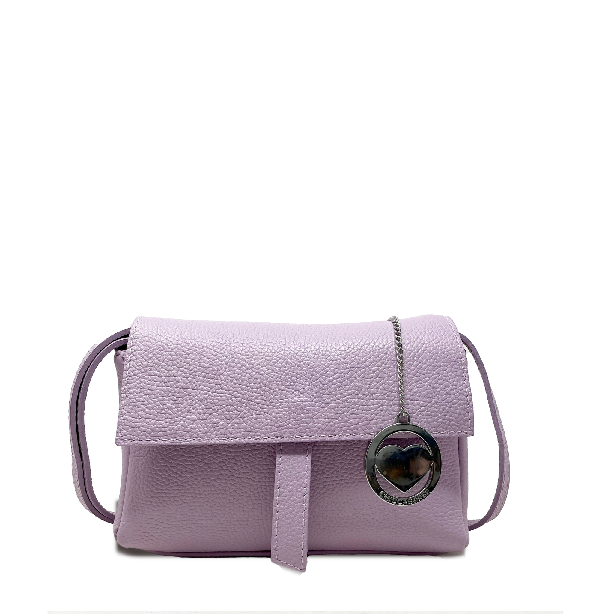 Chicca Borse - Tracollina Clutch Donna in Vera Pelle - Colore Lilla