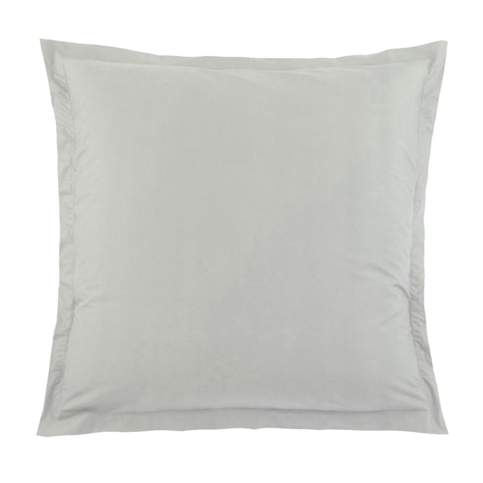 Taie d'Oreiller Unie en 100 % Coton - Gris Galet