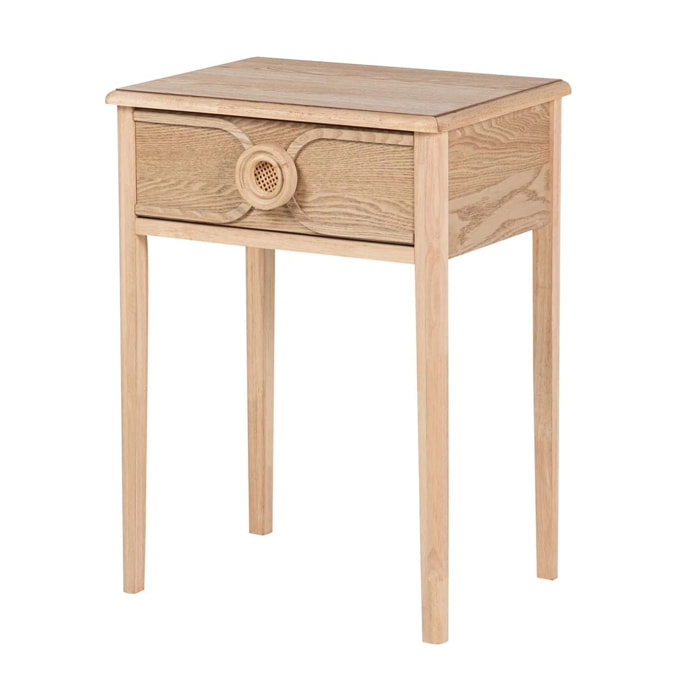 Mesita De Noche Mdf Marron 48x35x65 Cm