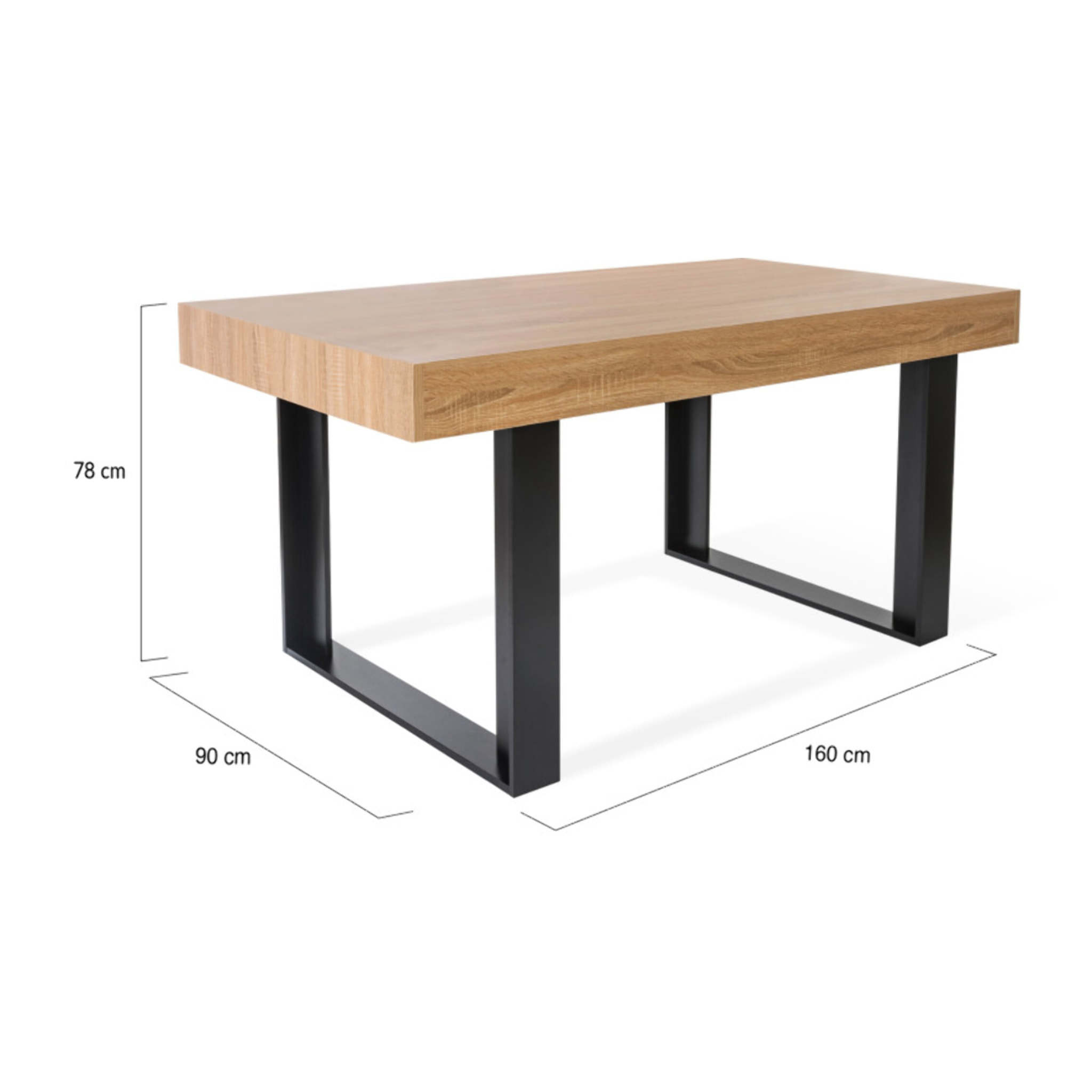 Tables à manger fixes Brixton - Bois - Noir