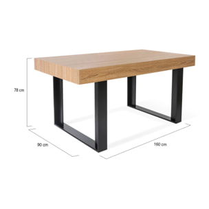 Tables à manger fixes Brixton - Bois - Noir