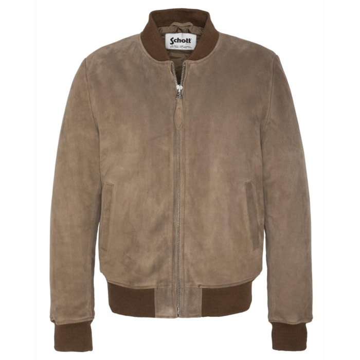 LC3017 SUEDE BOMBER JACKET GOATSKIN SUEDE Beige