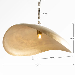 Suspension en métal doré 74 cm - Pacha