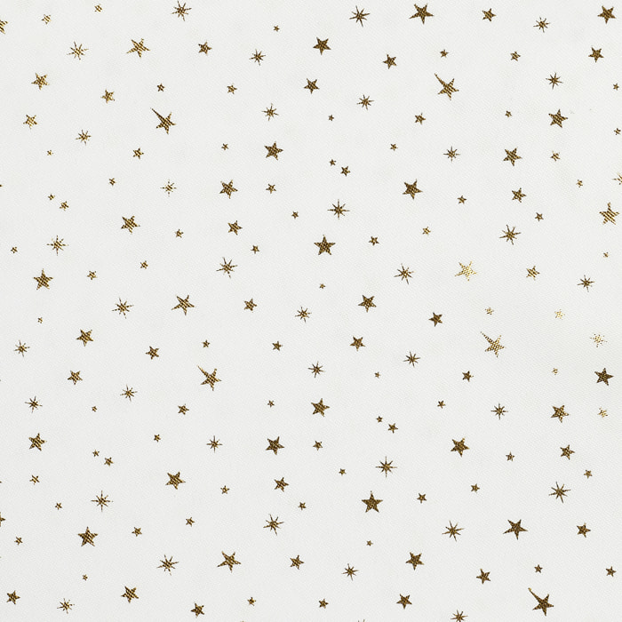 NAPPE MOTIF ETOILE DOREE 140X250CM