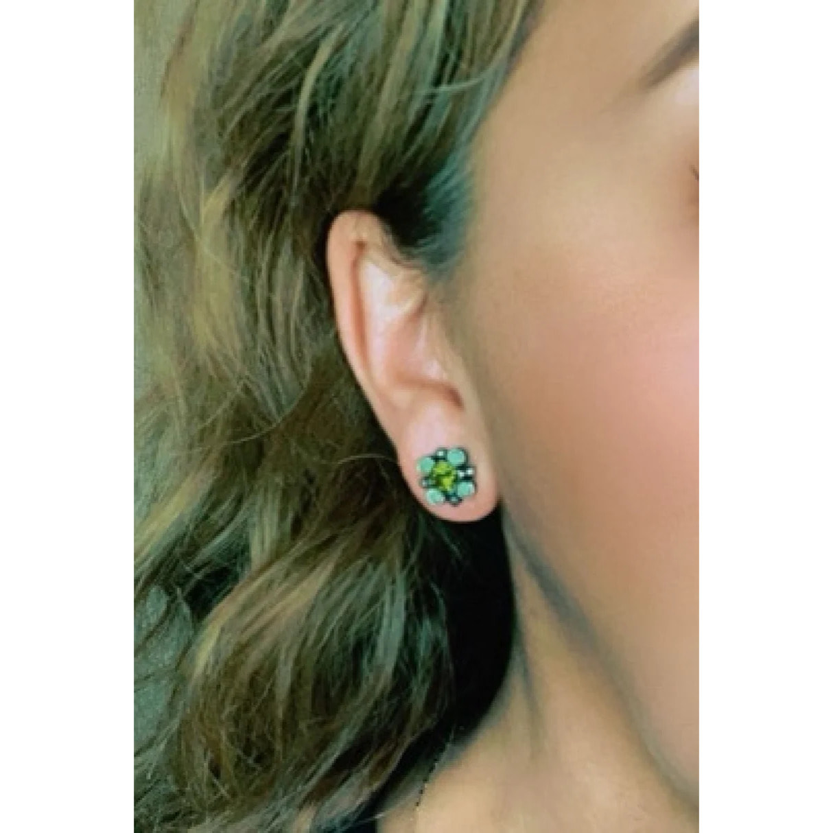 Pack 2 pares pendientes cristal SW y plata 10µ. C2