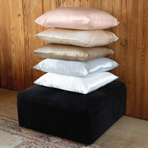 Taie d’oreiller en soie anti frisotti et anti-âge - Beige