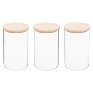 Lot de 3 bocaux Hermet 1L en verre
