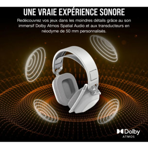Casque gamer CORSAIR HS80 MAX Wireless blanc