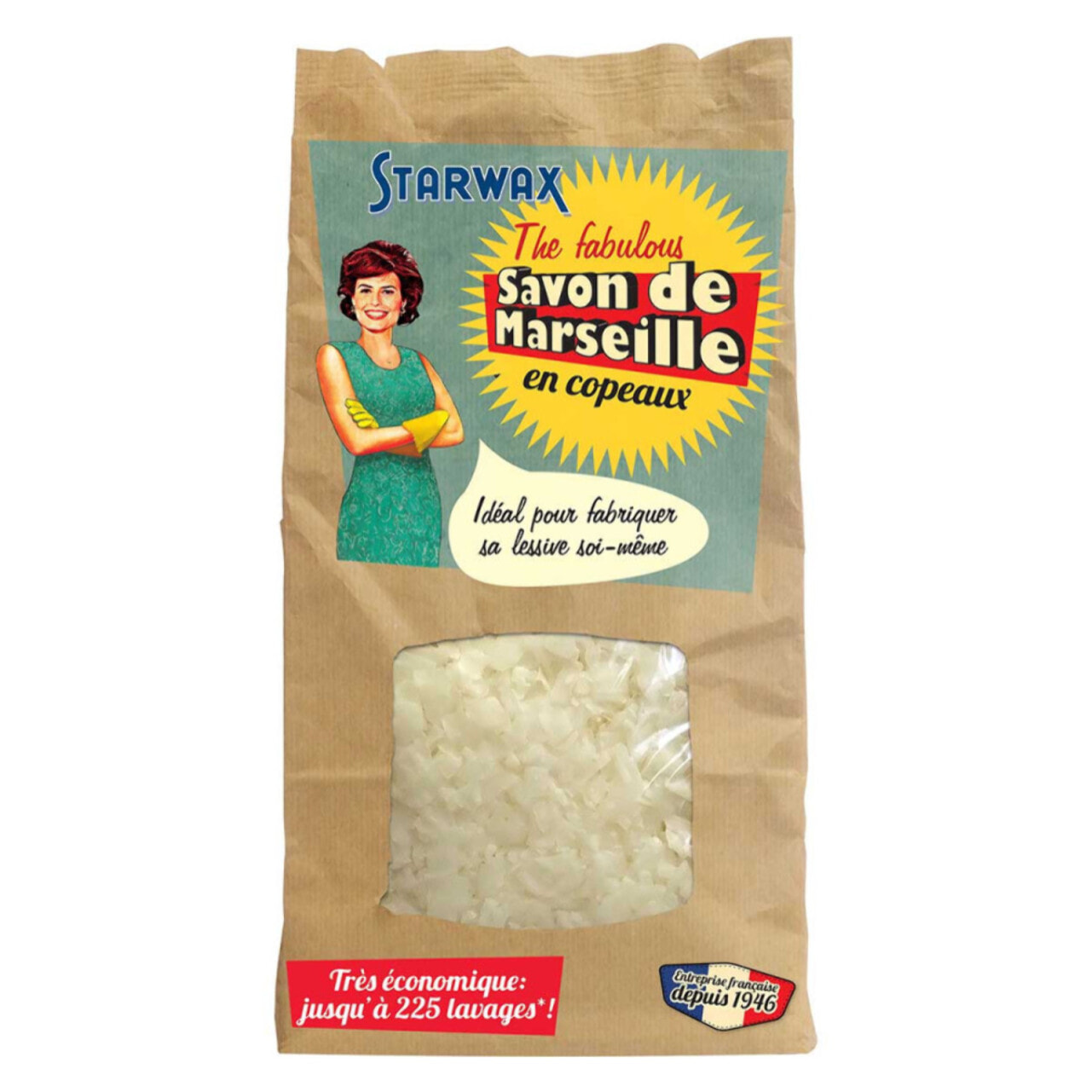 Pack de 2 - Starwax Fabulous - Savon De Marseille Copeaux 750Gr Fabulous