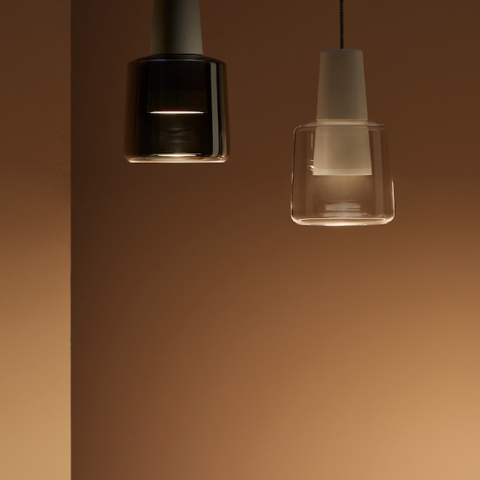 LEDS C4 Colgante Khoi Surfaced LED 22.7 Blanco cálido - 3000K ON-OFF Blanco 907lm