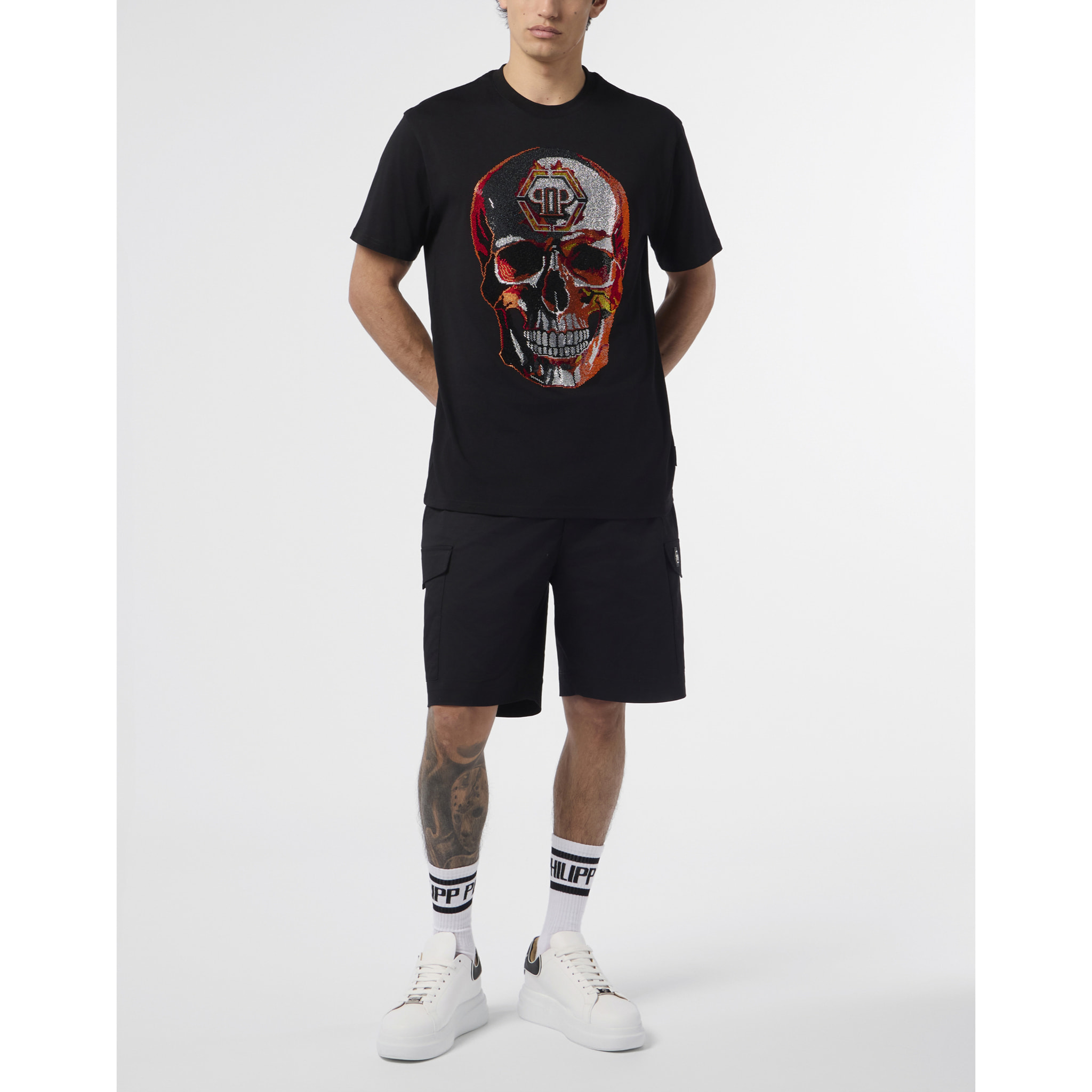 PHILIPP PLEIN T-shirt girocollo a maniche corte SKULL