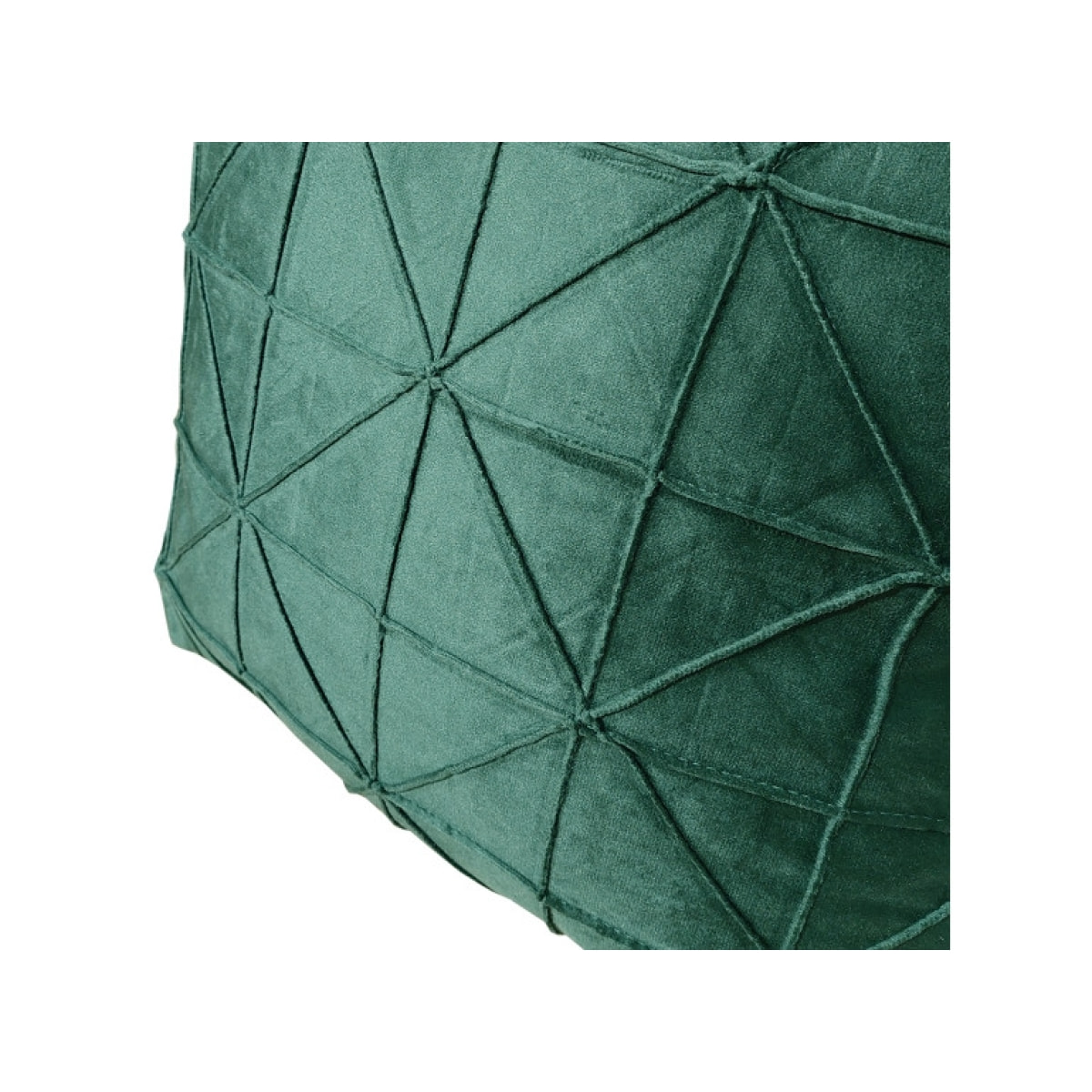 Coussin carré 45 x 45 cm velours vert motif géométrique déhoussable - VERTI