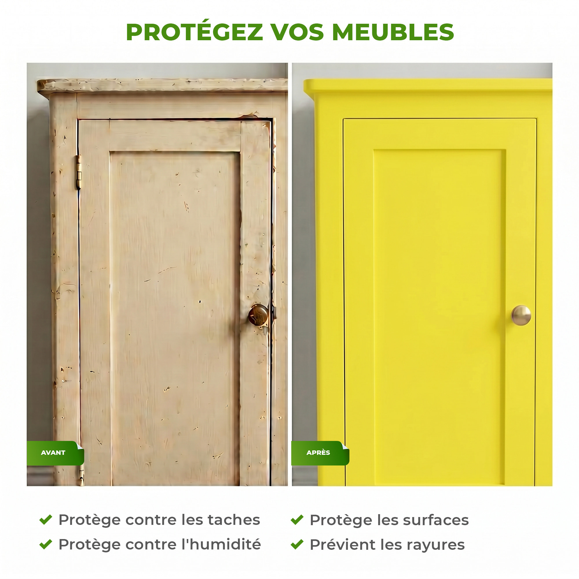 Rouleau adhésif décoratif Vinyle au Mètre - Jaune canari - Sticker Lavable Imperméable Mur Cuisine Meubles