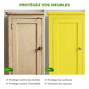 Rouleau adhésif décoratif Vinyle au Mètre - Jaune canari - Sticker Lavable Imperméable Mur Cuisine Meubles