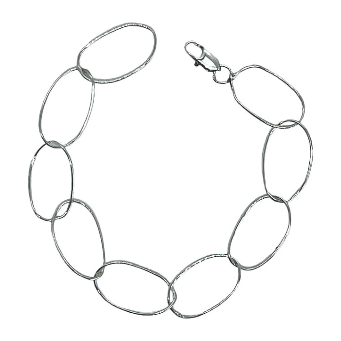 Pulsera Mil cadena plata 100% Eslabón soldado