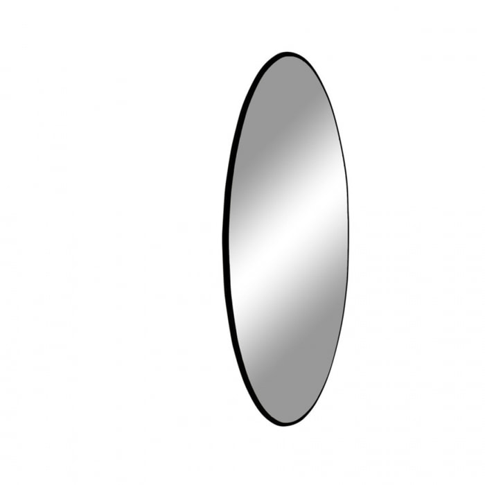 Jersey - Miroir rond en métal ø40cm : Couleur - Noir.