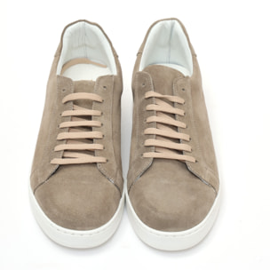 Sneakers stringate in camoscio
