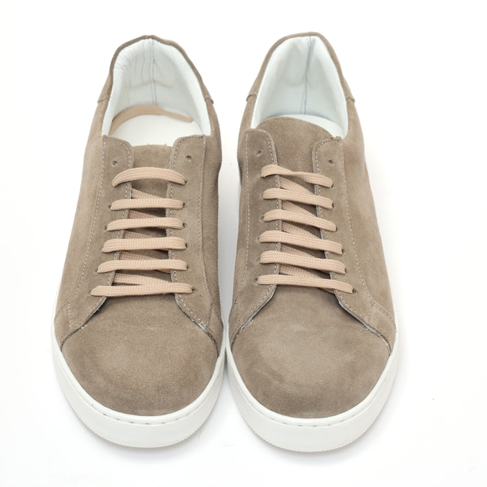 Sneakers stringate in camoscio