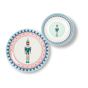 Service de table 12 pièces Excelsa - Xmas Sweet Pastels, porcelaine blanche