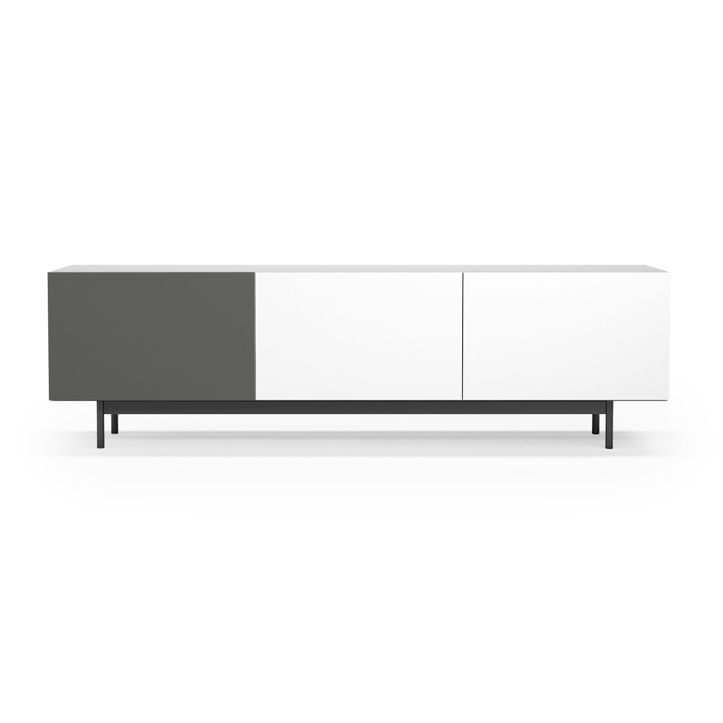 Bajo tv 3 puertas Printed blanco-grafito 52x180x44 cm