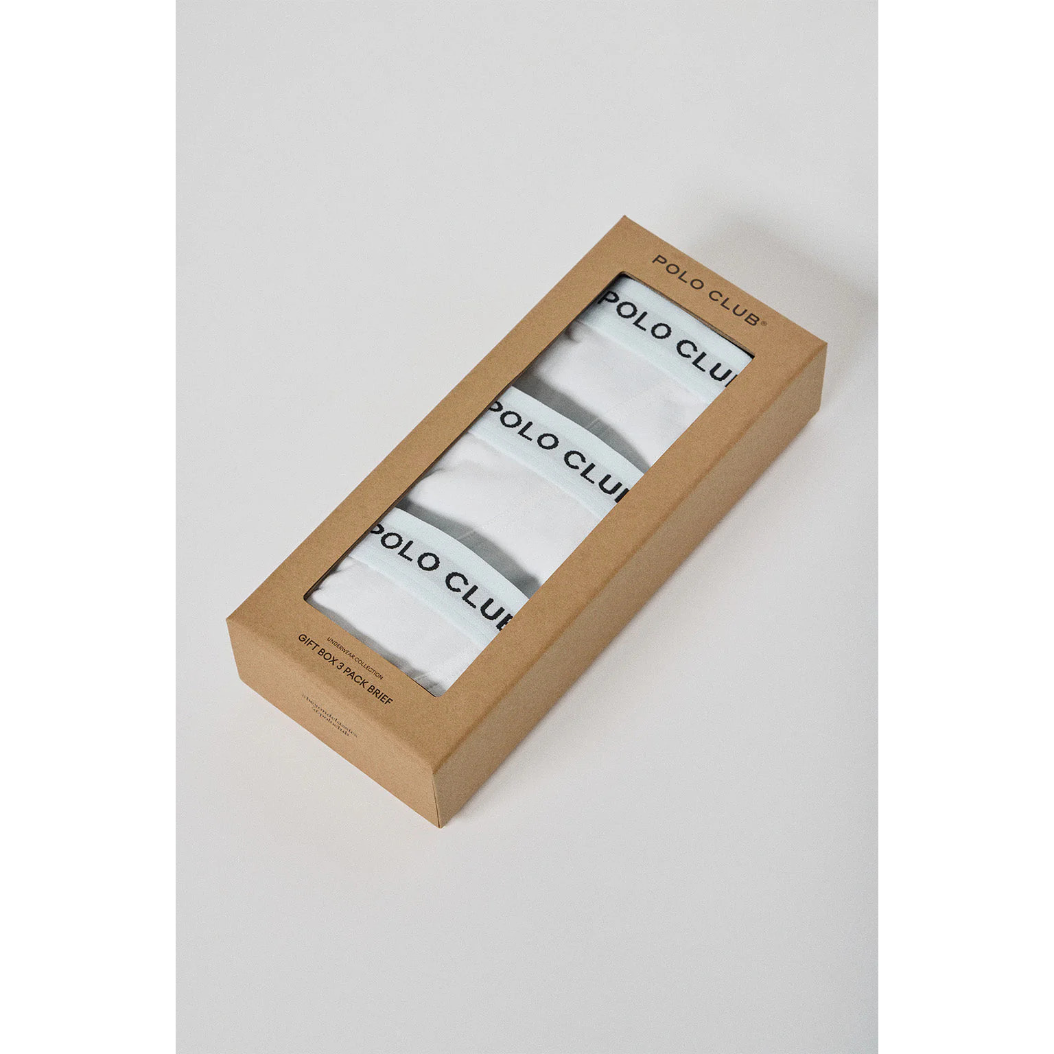 Pack di tre slip bianchi con particolare Polo Club