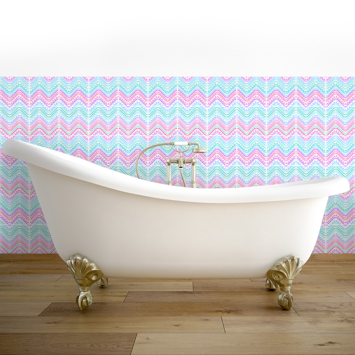 Stickers muraux - Sticker Mural Carrelage adhésif Cuisine Salle de Bain - 60 STICKERS CARRELAGES ETHNIQUE TEKOA