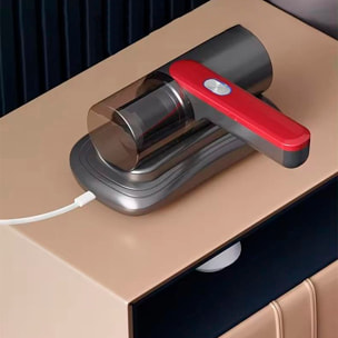 Aspirador de ácaros con una succión de 8kPa. 2 niveles de potencia y Luz UV de 253.7 nm.