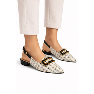 Sandali bassi - applicazione accessorio - tacco 2,5 cm