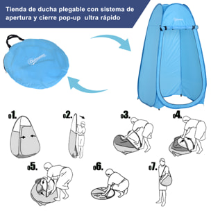 Tienda De CampaáÂ±a de Tela De Poliéster 100x100x185cm Azul