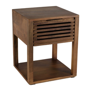 ALIX - Table de chevet en bois de manguier 1 tiroir ajouré