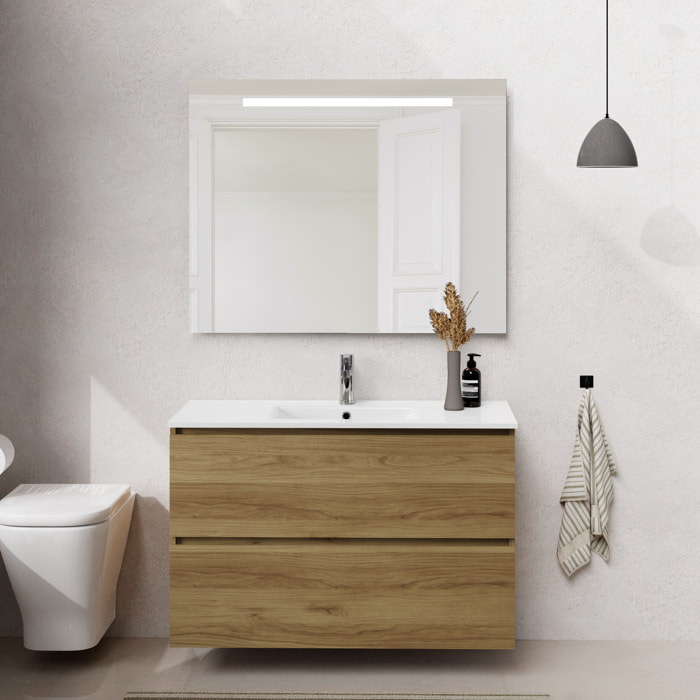 Ensemble de salle de bain SEA Alday, 100cm, Bois Teck