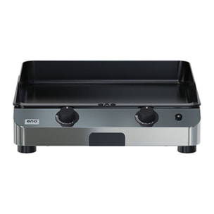 Plancha gaz ENO Fusion 60 Inox 2 brûleurs à poser, 57x39 cm