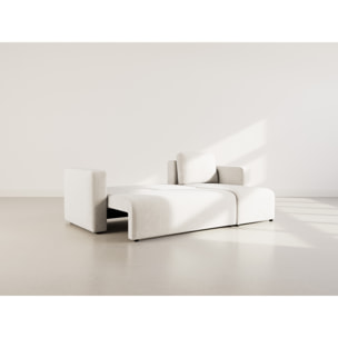 Canopy - canapé d'angle réversible 4 places convertible avec coffre en velours côtelé - Beige