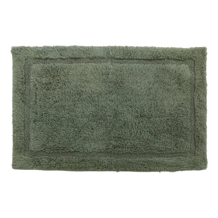Tapis de bain fluffy Colorama 50x75cm vert ficus