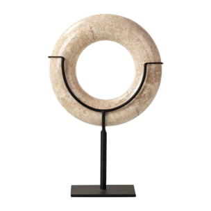 Figura Decorativa Circulo Blanco 18x8x28 Cm