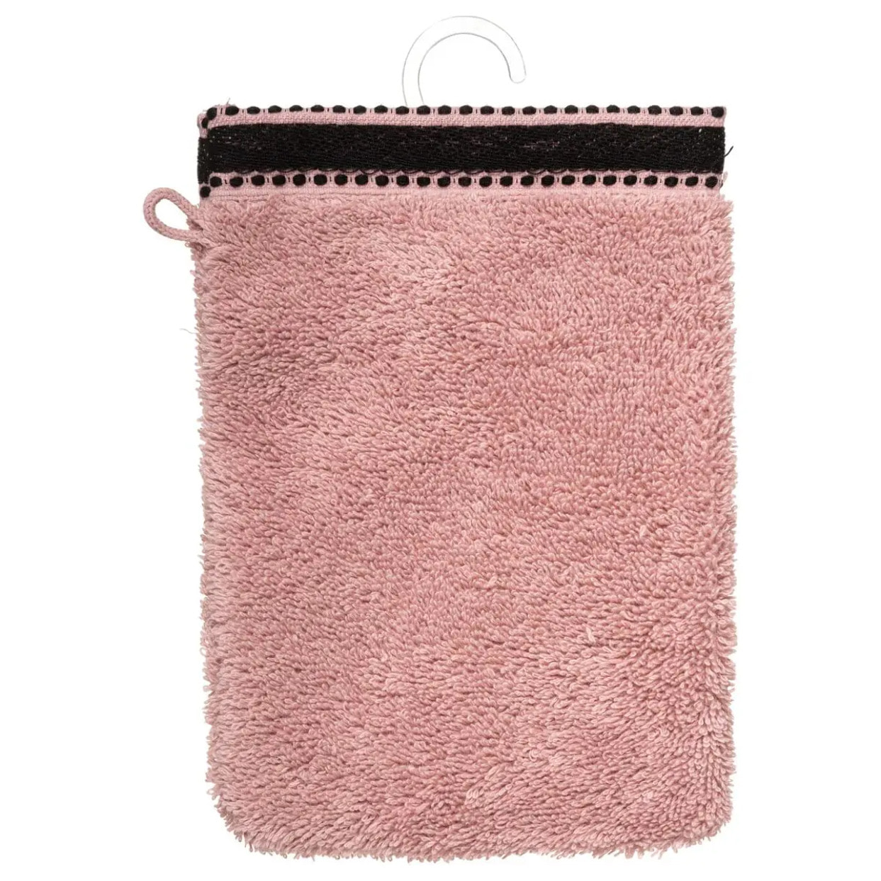 Lot de 2 gants de toilette "Joia" - coton 550 gr/m² - rose 15x21 cm