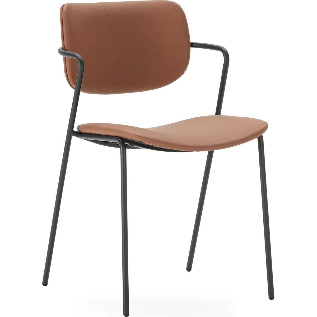 Lot de 2 chaises en simili cuir - SKANDI