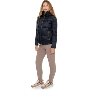 Chaqueta de plumas con capucha para mujer Leone 1947 Chic Tones