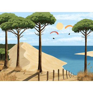 Papier peint panoramique Parapente sur la dune  Intissé