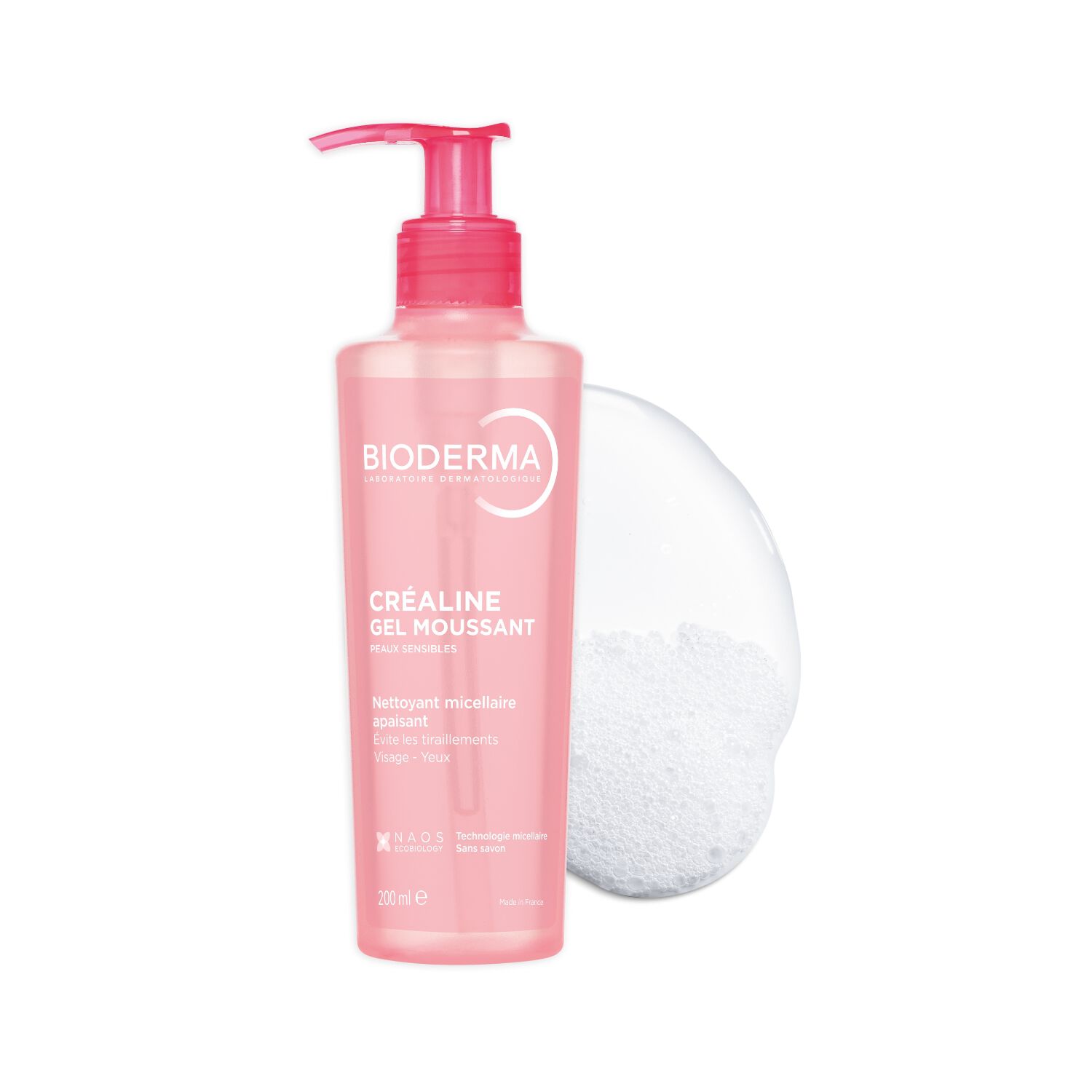 Créaline Gel Moussant - Nettoyant Micellaire à Rincer - Peaux Sensibles